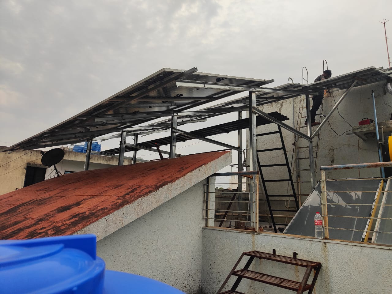 Solar Panel Mounting Work